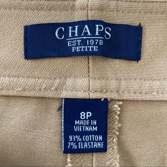Chaps Ralph Lauren cropped trousers, petite size, stretch cotton blend - Picture 8 of 9